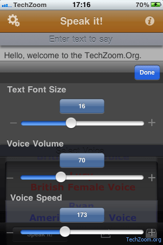 Get Text to Speech with Speak it App on iPhone, iPad and iPod Touch 