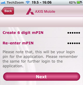How to use Axis Bank Mobile app on iPhone