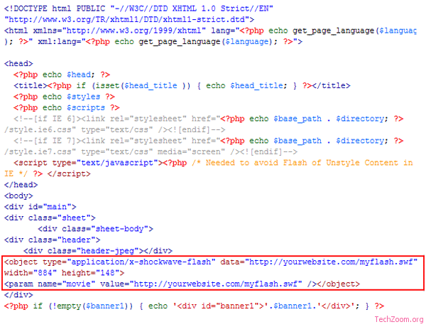 flash_drupal drupal xhtml strict valid flash code