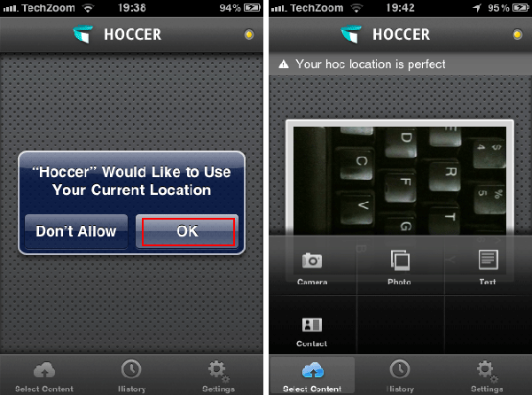 Hoccer Fun: Use Slide, Throw Gestures To Transfer Files Between iPhone, Android and Computer 