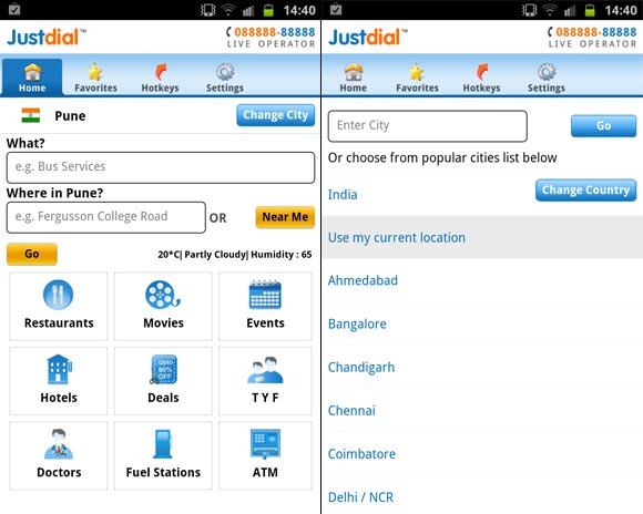 JUSTDIAL App is now available for Android JUSTDIAL App is now available for Android