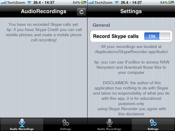 Skype Call Recorder for iPhone, iPod Touch and iPad [Jailbreak Tweak]
