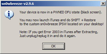iPhone in DFU mode iPhone in DFU mode