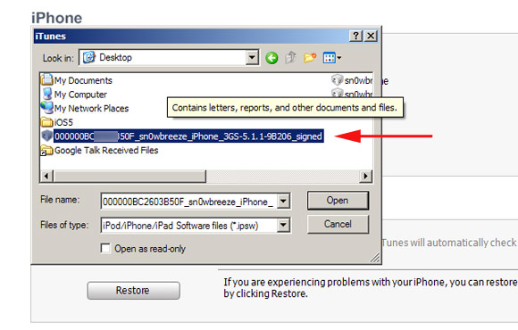 select SHSH signed custom IPSW select SHSH signed custom IPSW
