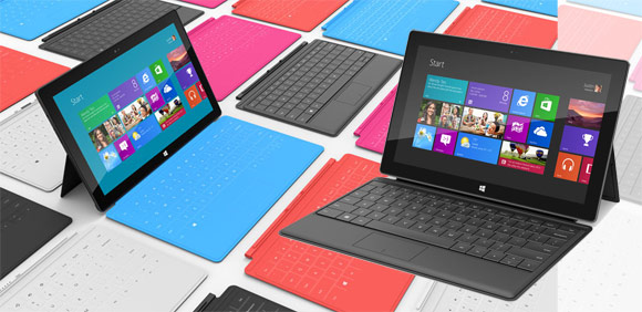 Microsoft Surface with Windows 8 & colorful keyboard covers Microsoft Surface with Windows 8 & colorful keyboard covers