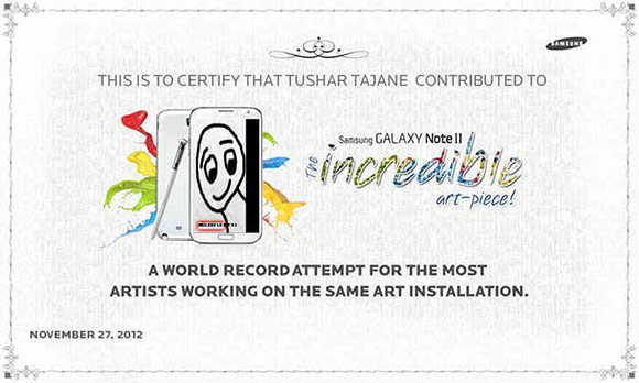 Participate in Samsung Galaxy Note 2 'The Incredible Art-Piece'