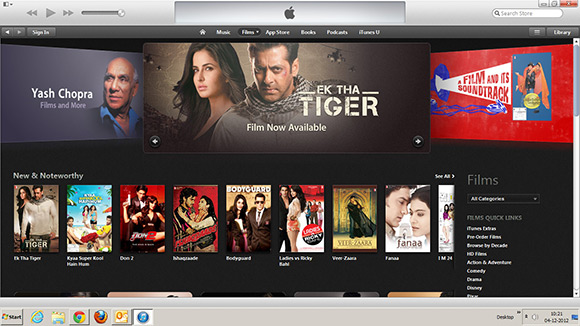 Apple iTunes Music and Movies Store is now available in India.