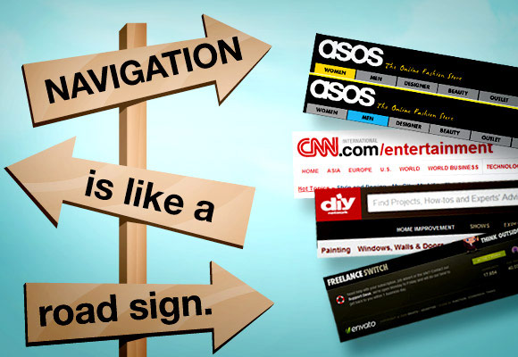Navigation menu is like a road sign