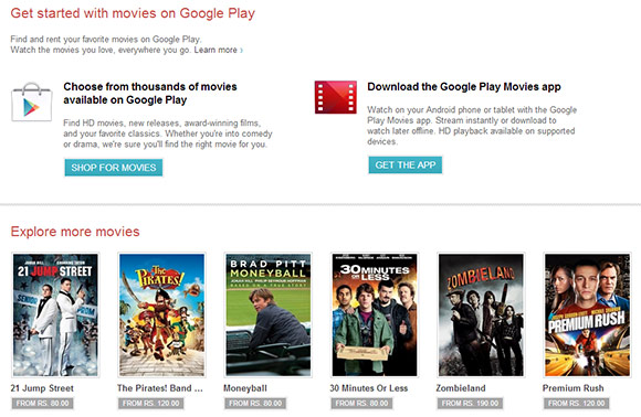 Google Play Movies is now available in India
