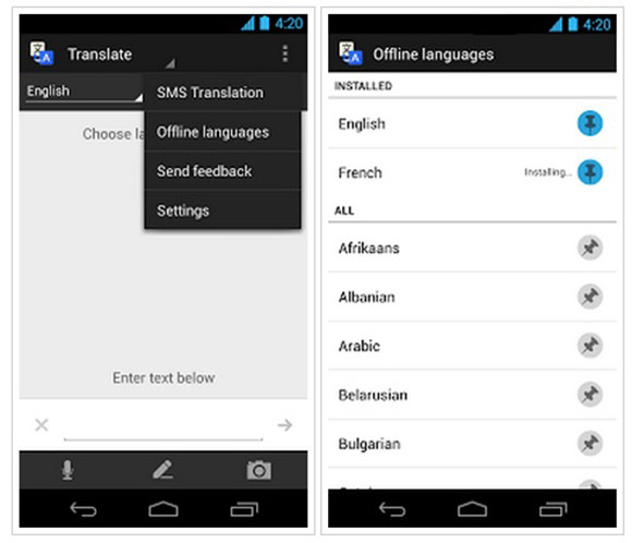 Google Translate can now be used offline on Android devices