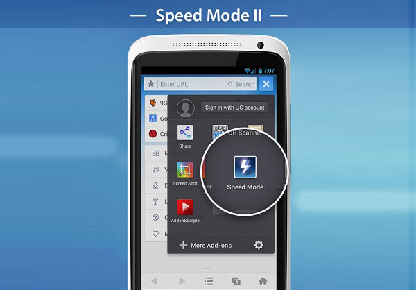 Speed Mode II on new UC Browser for Android