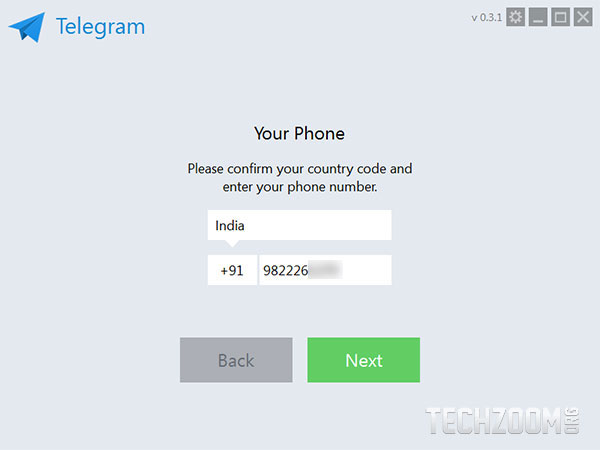 Telegram on Windows activation
