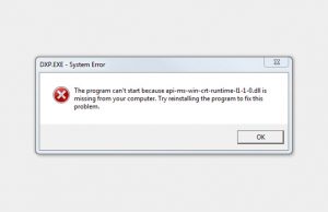 Api-ms-win-crt-runtime-l1-1-0.dll Is Missing! What Shall I Do? Api-ms-win-crt-runtime-l1-1-0.dll Is Missing! What Shall I Do?