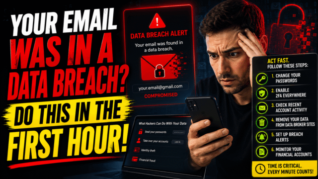 Your Email Was in a Data Breach: What to Do in the First Hour