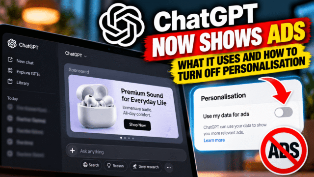 ChatGPT Now Shows Ads: What It Uses and How to Turn Off Personalisation