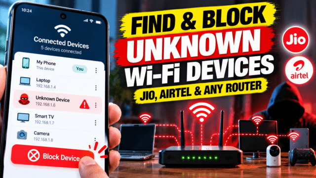 How to Find & Block Unknown Wi-Fi Devices on Your Phone (Jio, Airtel & Any Router)